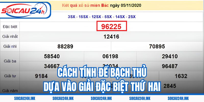 Cách tính đề bạch thủ dựa vào giải đặc biệt thứ hai