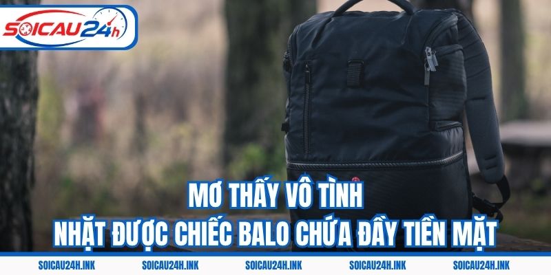 Mơ thấy vô tình nhặt được chiếc balo chứa đầy tiền mặt